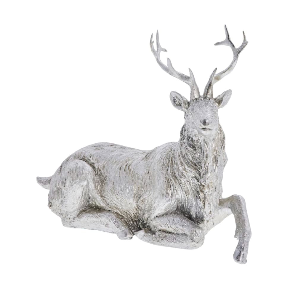Lene Bjerre Sessia deer 17 cm Silver | Scandinavian Design | Decorative accessories | Silver-coloured