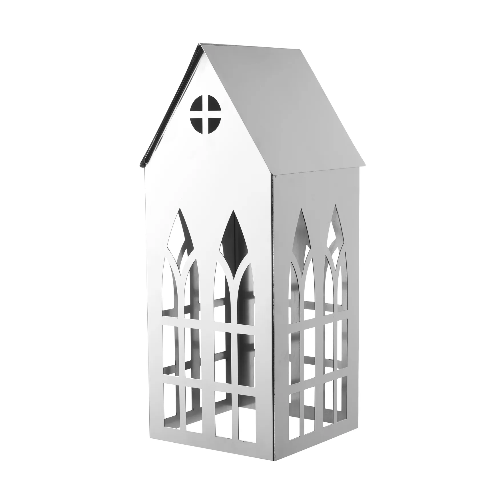 Sigrine house tealight holder, Silver-coloured, 14x14xH33 cm Lene Bjerre