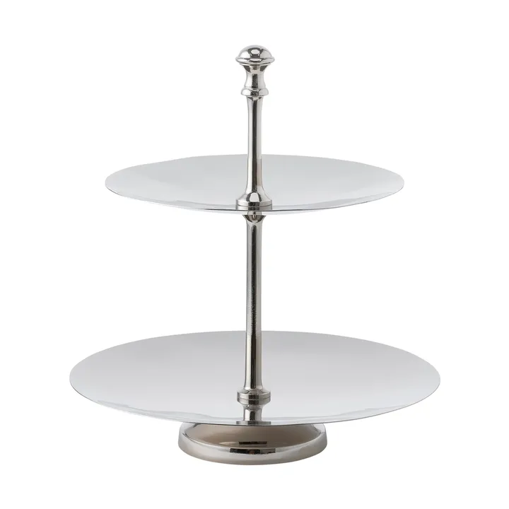 Sigrine tiered serving stand - Silver-coloured, 25x25xH27 cm - Lene Bjerre