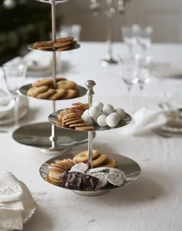 Sigrine tiered serving stand - Silver-coloured, 25x25xH27 cm - Lene Bjerre