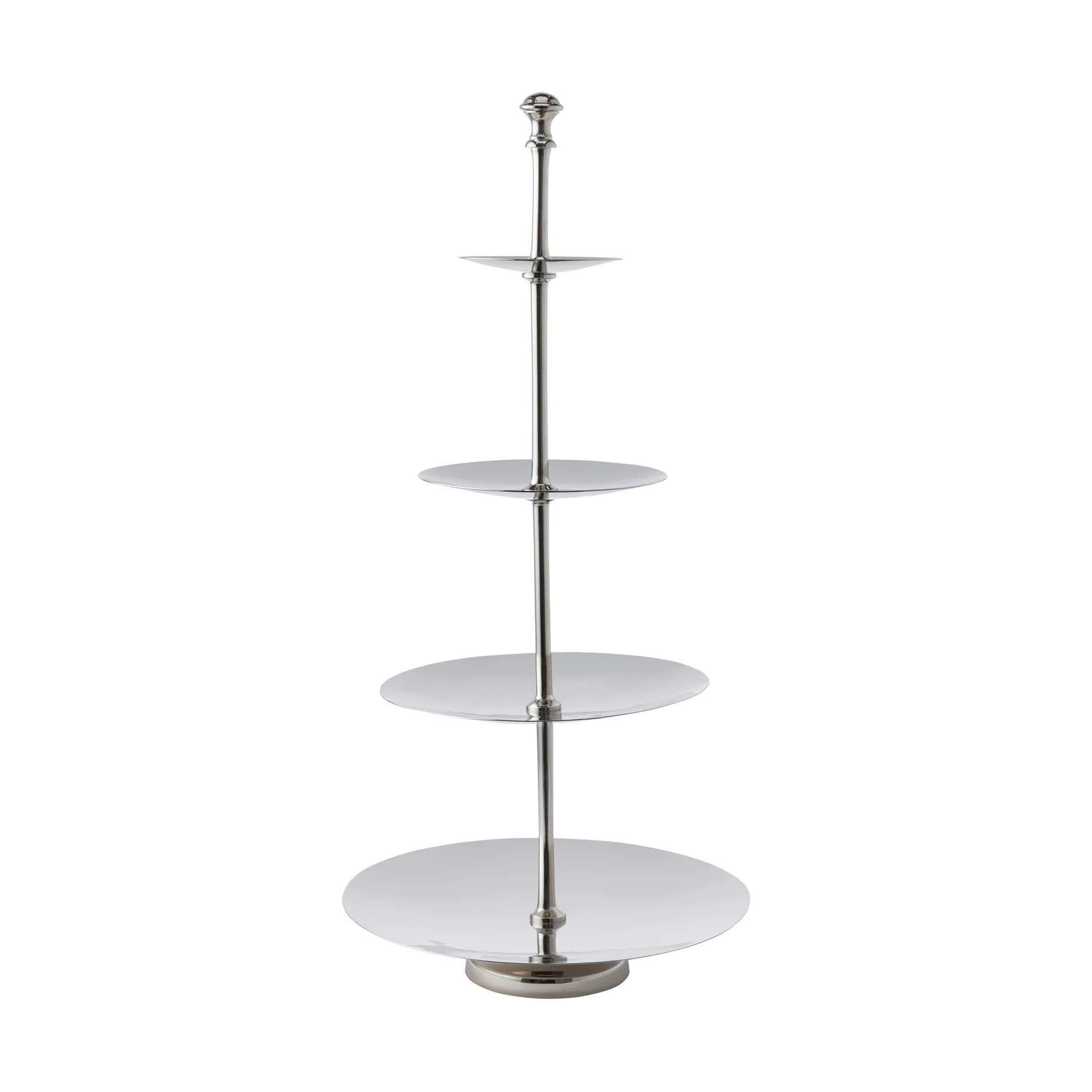 Sigrine tiered serving stand, Silver-coloured, 25x25xH53 cm Lene Bjerre