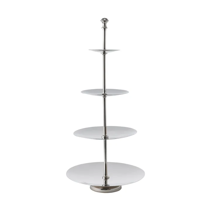 Sigrine tiered serving stand - Silver-coloured, 25x25xH53 cm - Lene Bjerre