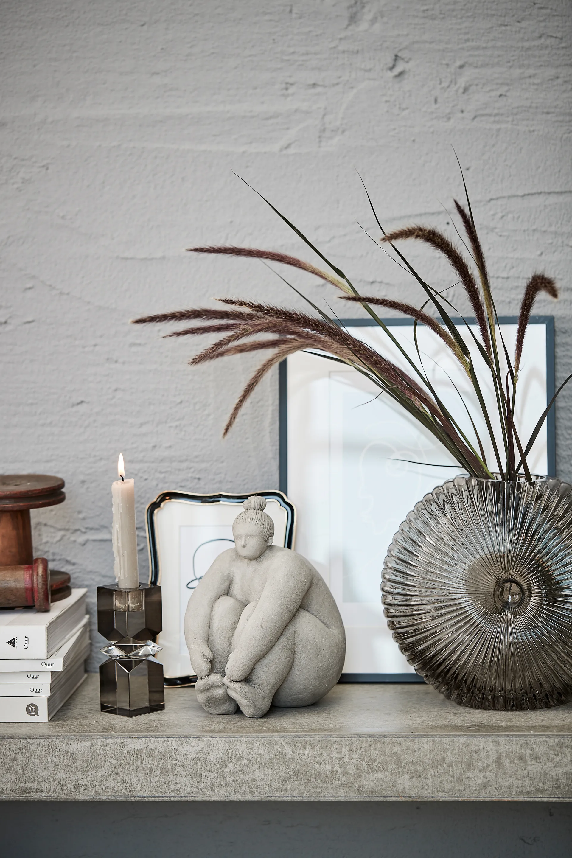 Silma candlesticks dark grey, 13.5 cm Lene Bjerre