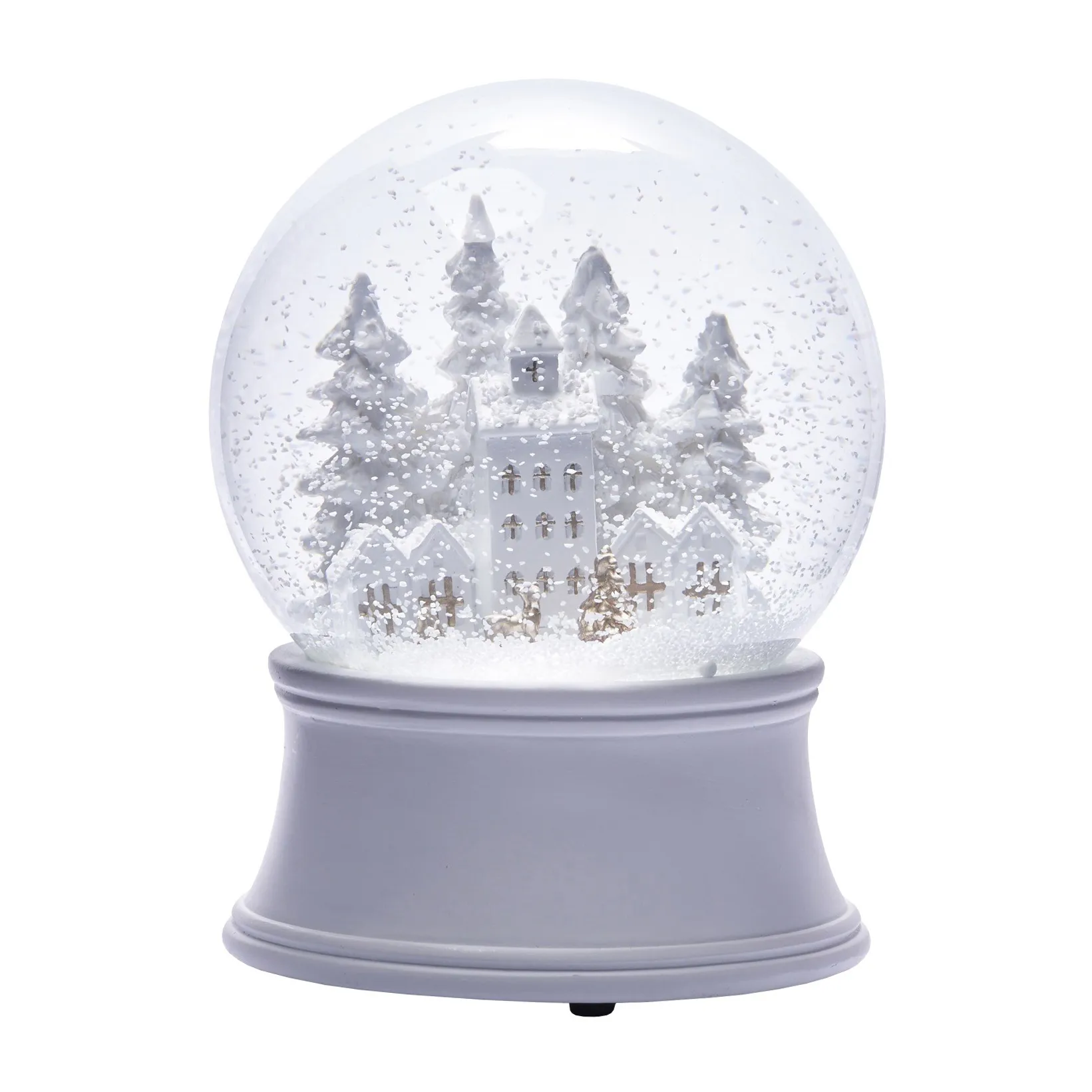 Snovia snow glob winter town 15 cm, White-clear Lene Bjerre