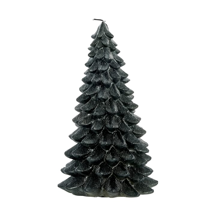 Trelia decorative candle - wood 22 cm - Dark green - Lene Bjerre