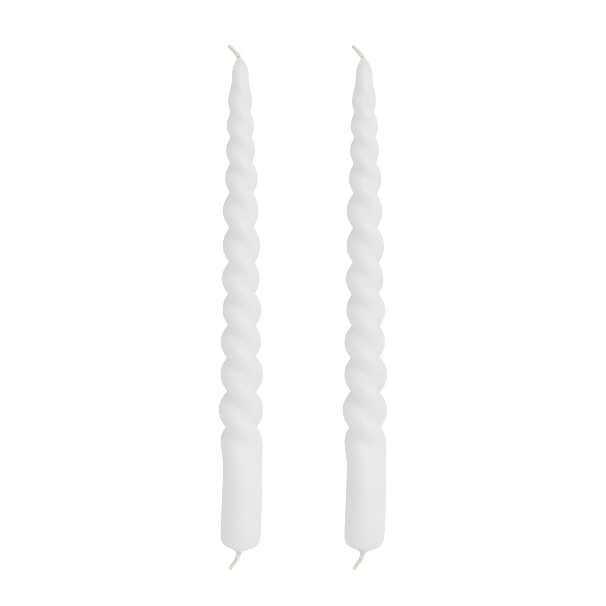 Lene Bjerre Twisted candle 25 cm 2-pack White | Scandinavian Design | Candles | White