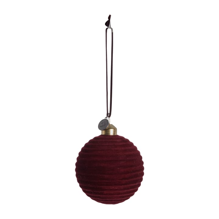Velvitie bauble ruffles Ø8 cm, pomegranate Lene Bjerre