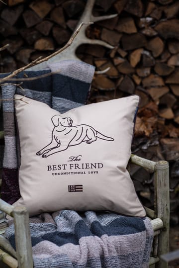 Best Friend Cotton Canvase pillowcase 50x50 cm - Beige - Lexington