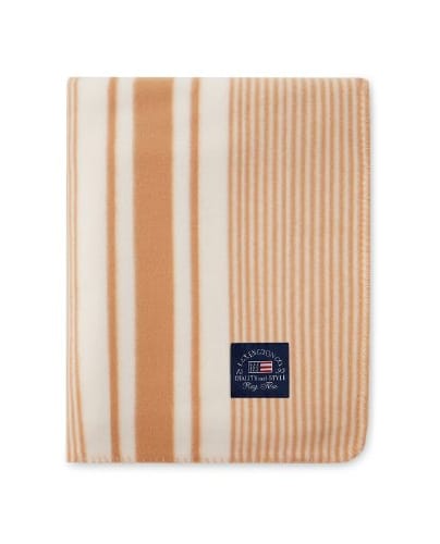 Blanket 130x170 cm polyester fleece - Beige - Lexington