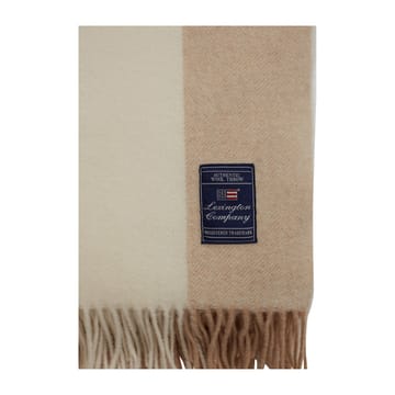 Block Striped Recycled Wool throw 130x170 cm - Oat-White - Lexington