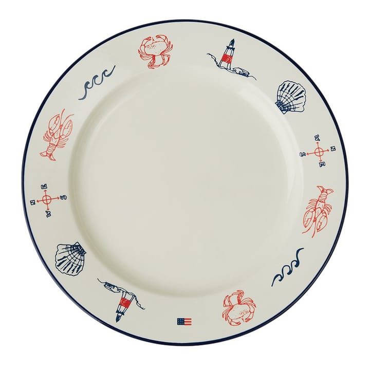 Blue Sea serving plate - white - Lexington