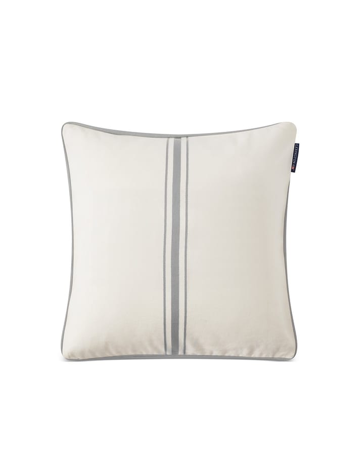 Center striped pillowcase 50x50 cm - White-grey green - Lexington