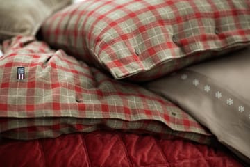 Checked Cotton Flannel bed set - Mid Brown-red - Lexington