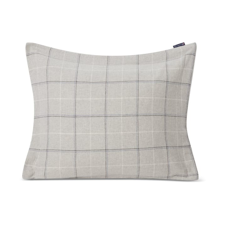 Checked Cotton Flannel pillowcase 50x60 cm - Light grey-dove - Lexington