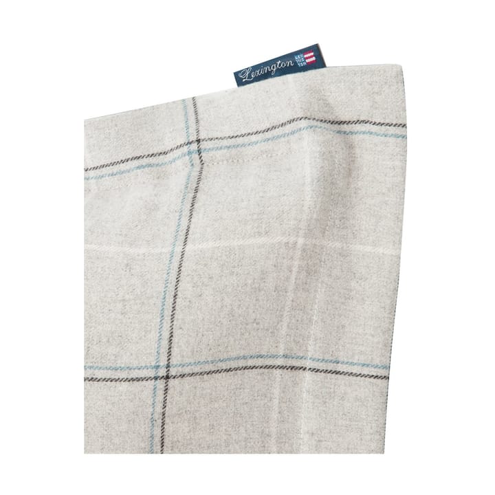 Checked Cotton Flannel pillowcase 50x60 cm - Light grey-dove - Lexington
