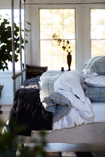 Checked Cotton Flannel pillowcase 50x60 cm - Light grey-dove - Lexington