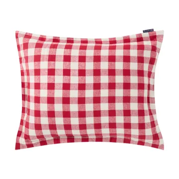 Checked Cotton Flannel pillowcase 50x60 cm - Red-light beige - Lexington