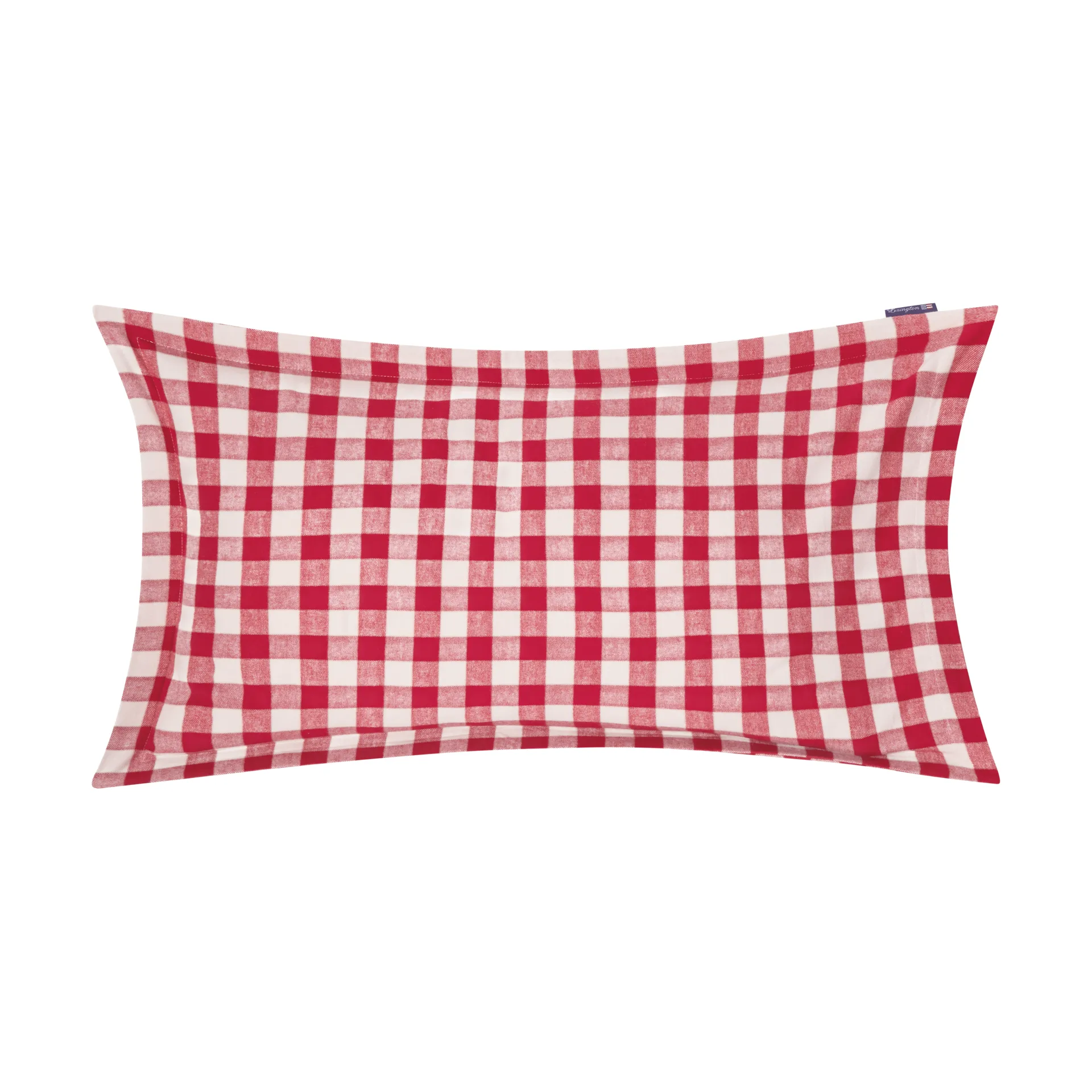 Checked Cotton Flannel pillowcase 50x90 cm, Red-light beige Lexington