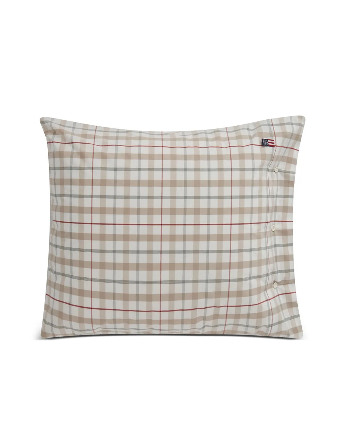 Lexington Checked cotton pillowcase Poplin 50x60 cm White