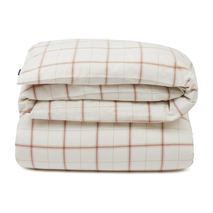 Checked duvet cover cotton-cashmere 150x210 cm - Off White-Beige - Lexington
