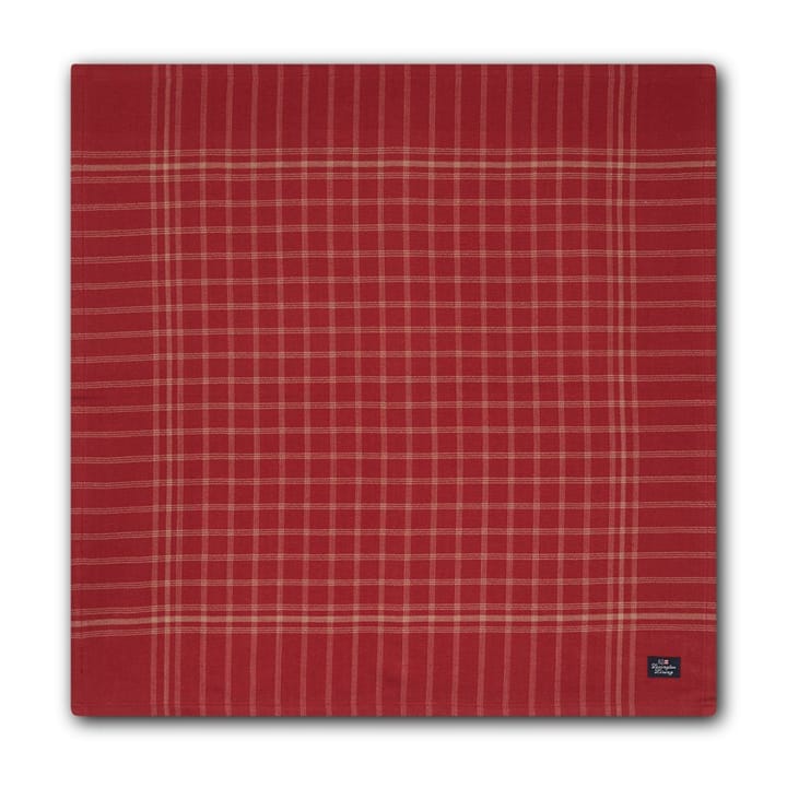 Checked fabric napkin 50x50 cm - red-beige - Lexington