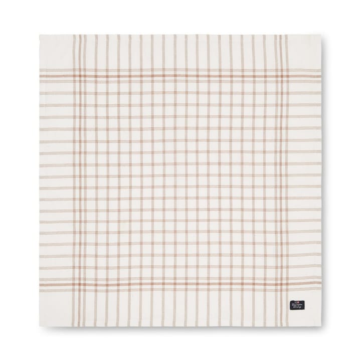 Checked fabric napkin 50x50 cm - white-beige - Lexington