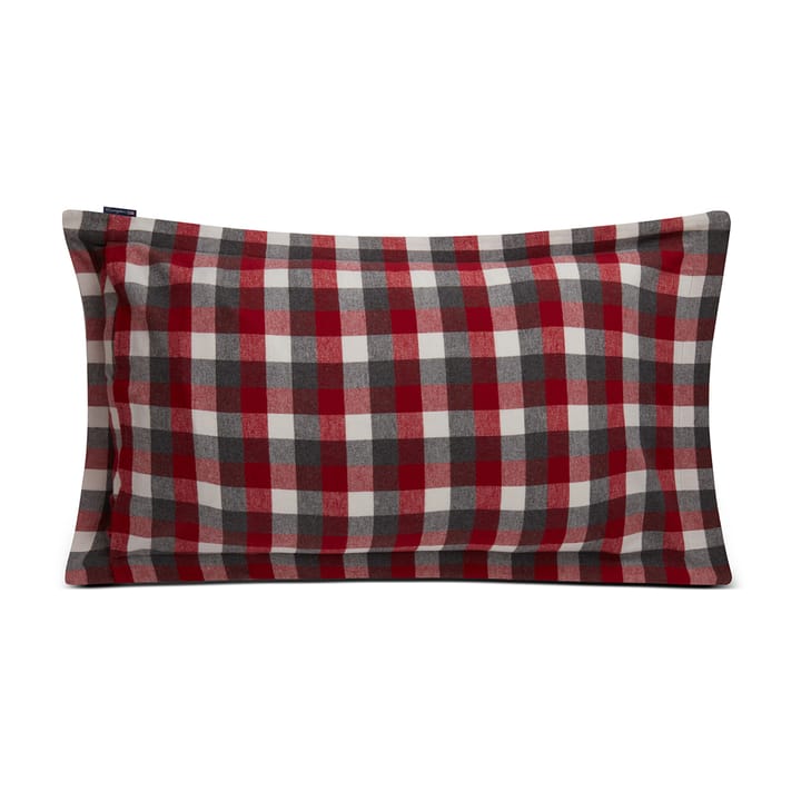 Checked Flannel pillowcase 50x90 cm - Red-dark grey - Lexington