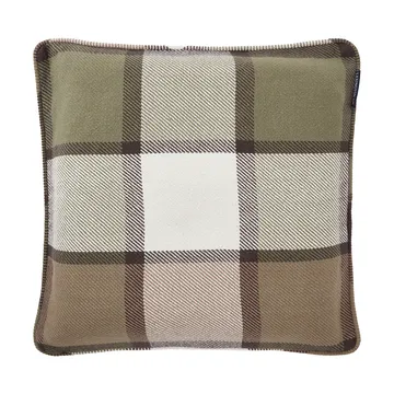 Checked heavy twill cushion cover 50x50 cm - Olive - Lexington
