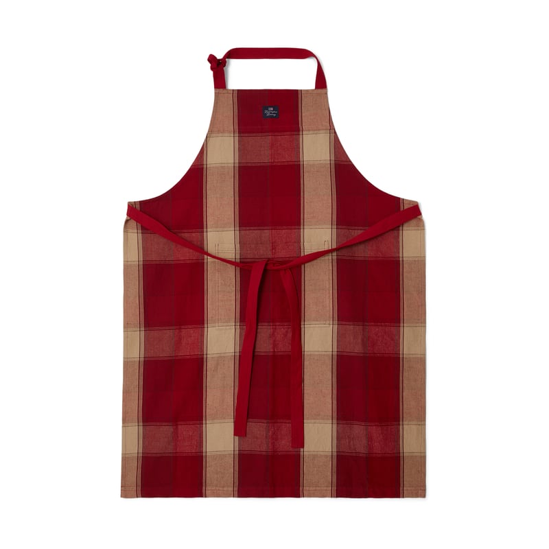 Lexington Checked linen-cotton apron 80x105 cm Red-beige
