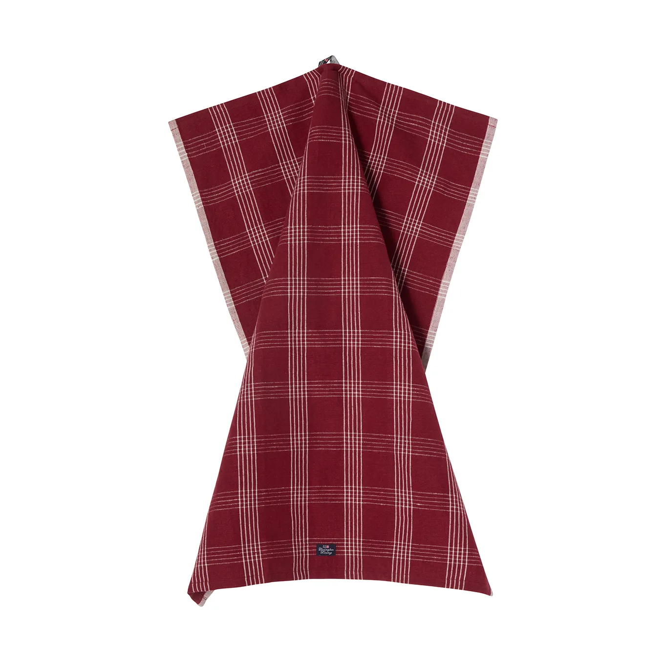 Checked linen/cotton kitchen towel 50x70 cm, Red-white Lexington