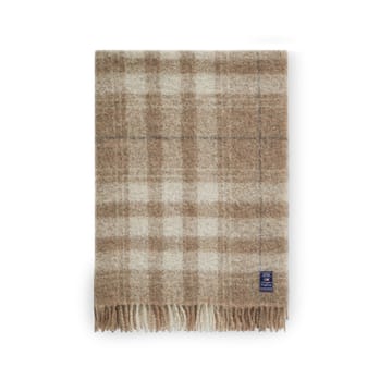 Checked Mohair Mix blanket 130x170 cm - Beige-white-grey - Lexington