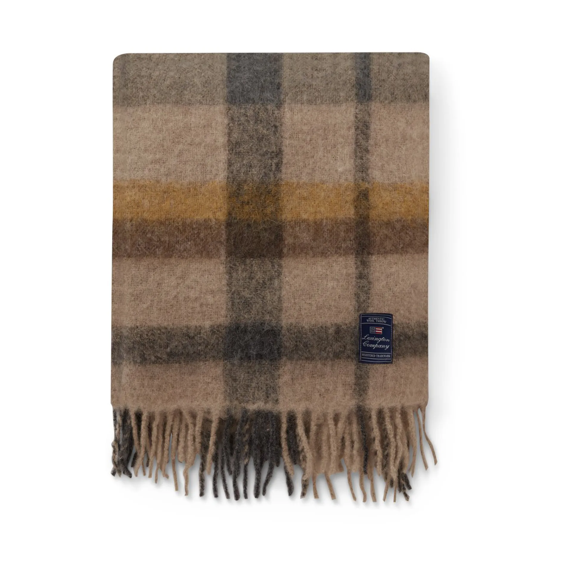 Checked Mohair Mix blanket 130x170 cm, Multi Lexington