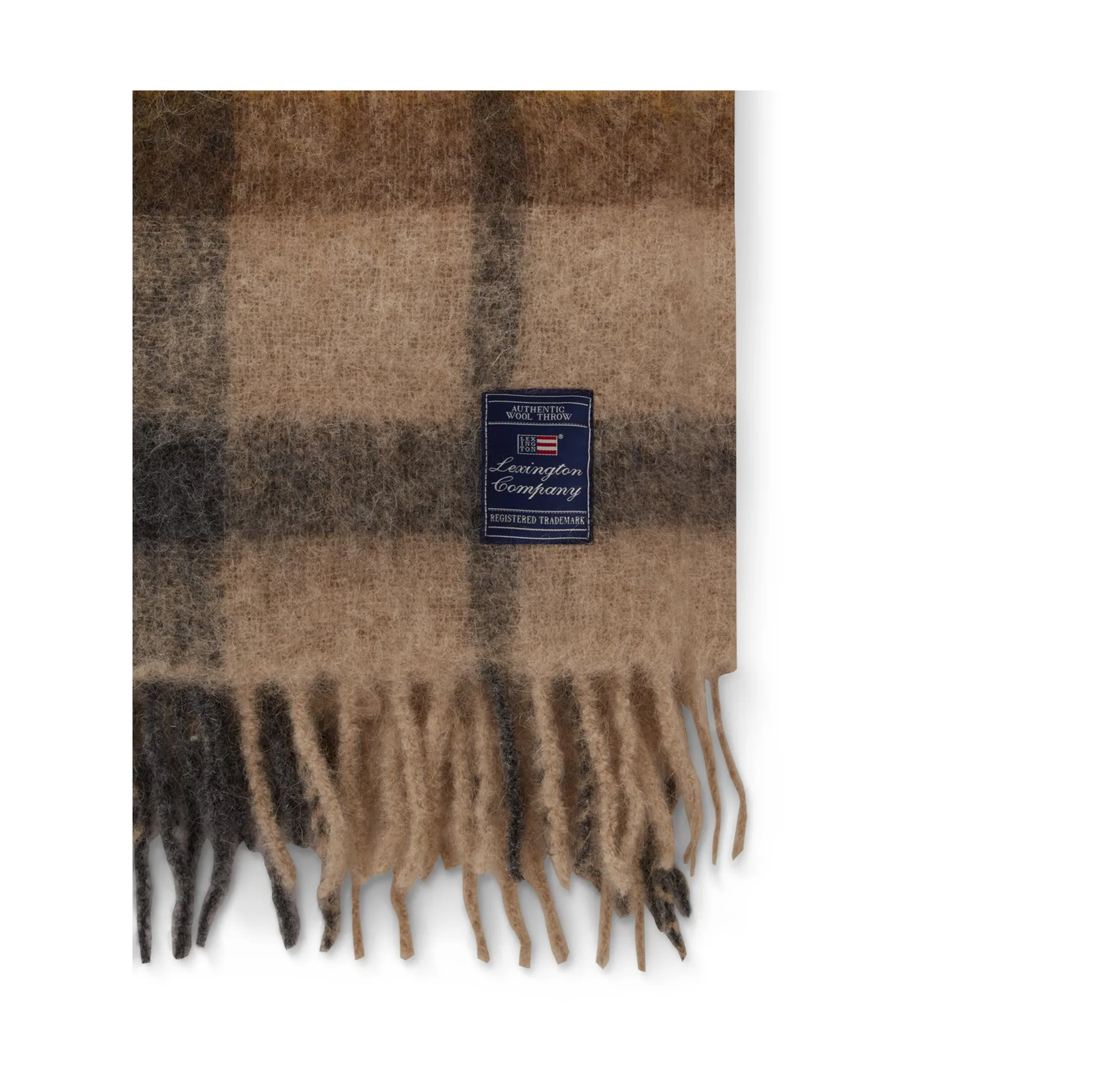 Checked Mohair Mix blanket 130x170 cm, Multi Lexington