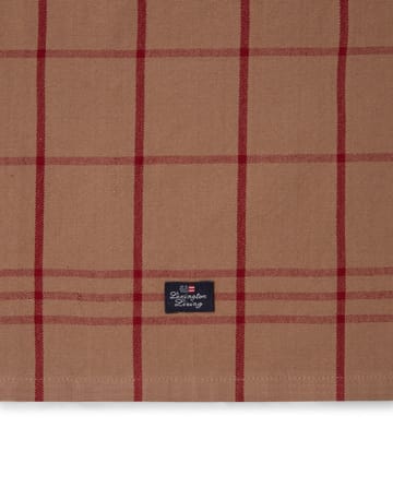 Checked Organic Cotton Oxford kitchen towel 50x70 cm - Beige-red - Lexington