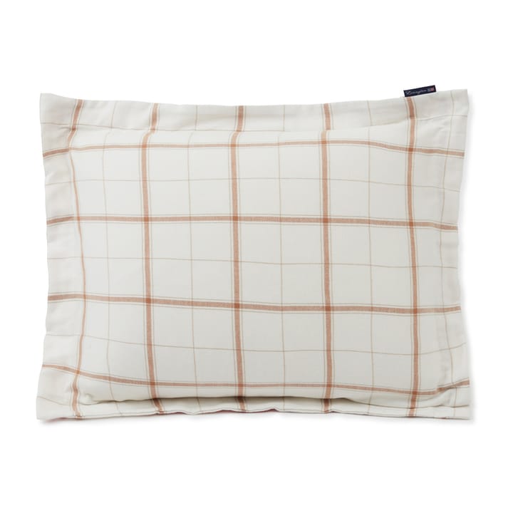 Checked pillowcase cotton-cashmere 50x60 cm - Off White-Beige - Lexington