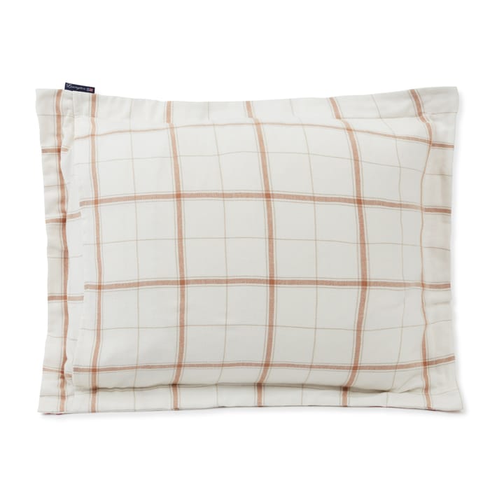 Checked pillowcase cotton-cashmere 50x60 cm - Off White-Beige - Lexington