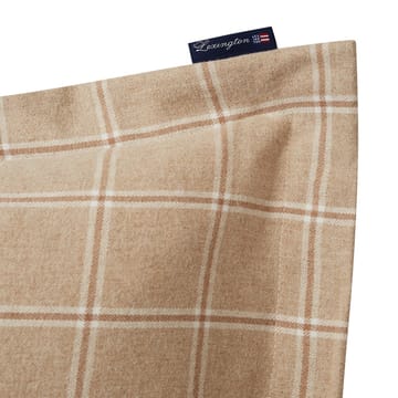 Checked pillowcase cotton-cashmere 65x65 cm - beige - Lexington