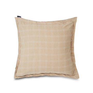 Checked pillowcase cotton-cashmere 65x65 cm - beige - Lexington