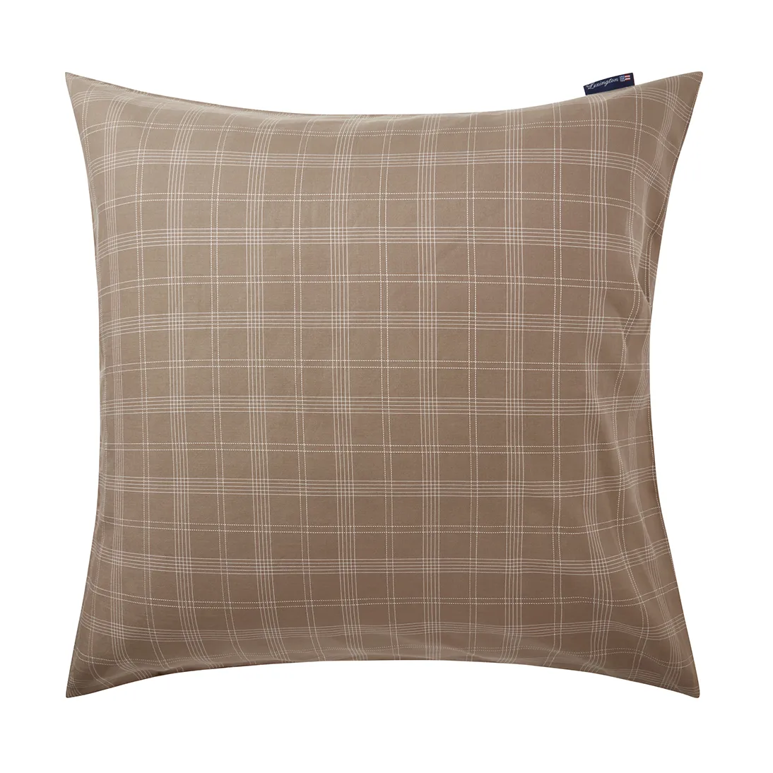 Checked Pin Point Oxford pillowcase 65x65 cm, Brown Lexington