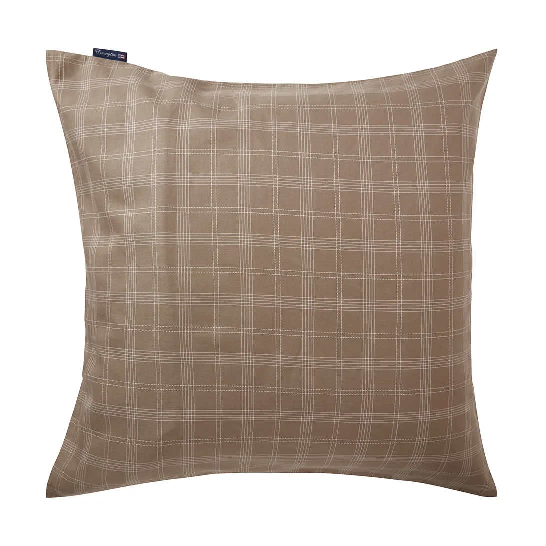 Checked Pin Point Oxford pillowcase 65x65 cm, Brown Lexington