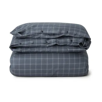 Checked Pinpoint Oxford duvet cover 150x210 cm - Dove - Lexington