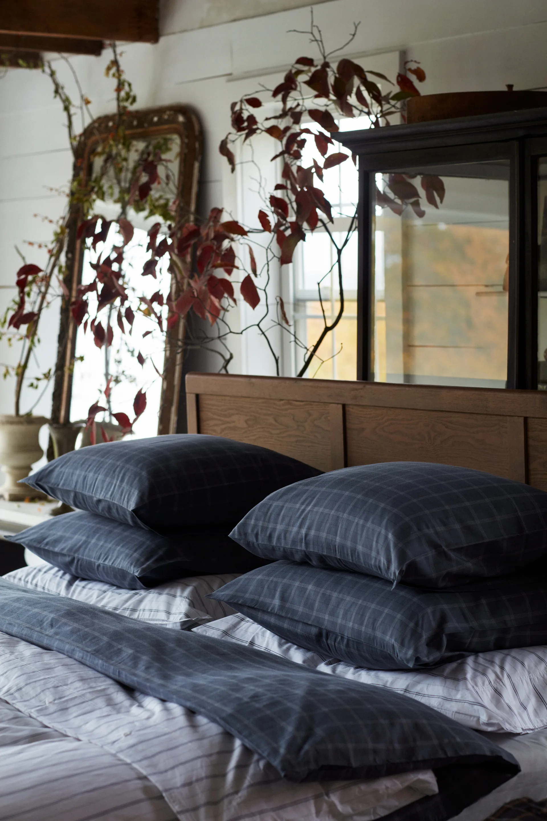 Checked Pinpoint Oxford duvet cover 150x210 cm, Dove Lexington