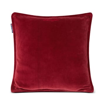 Checked quilted linen/cotton cushion cover 50x50 cm - Green-red-beige - Lexington