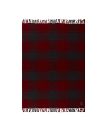 Checked Recycled wool blanket 130x170 cm - Red-dark grey - Lexington