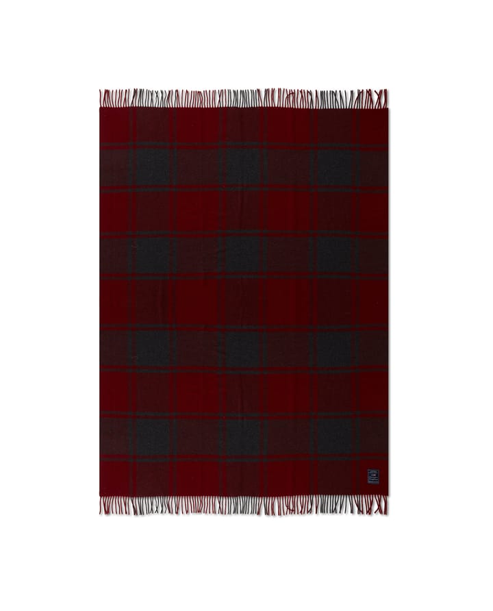 Checked Recycled wool blanket 130x170 cm, Red-dark grey Lexington