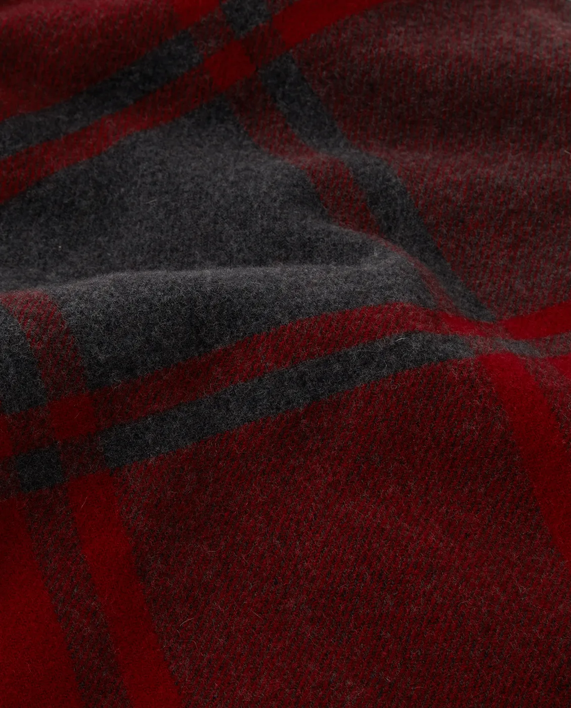 Checked Recycled wool blanket 130x170 cm, Red-dark grey Lexington