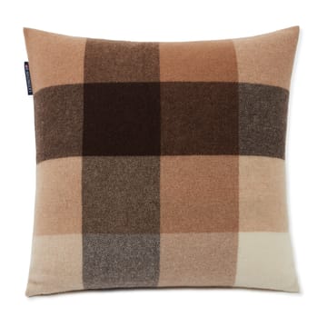 Checked Recycled Wool pillowcase 50x50 cm - Beige-dark gray - Lexington