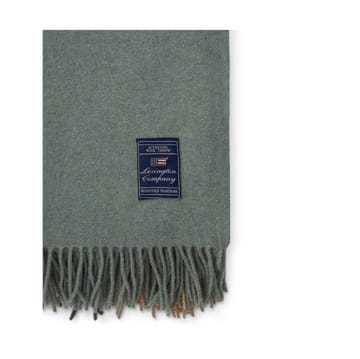 Checked Recycled Wool throw 130x170 cm - Beige-green-white - Lexington