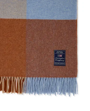 Checked Recycled Wool throw 130x170 cm - Multi - Lexington