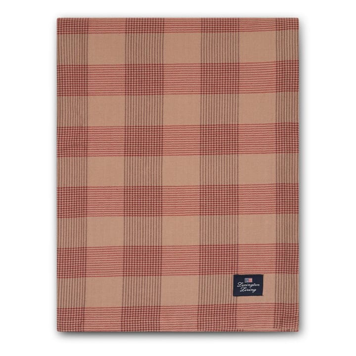 Checked tablecloth 150x350 cm - beige-red - Lexington